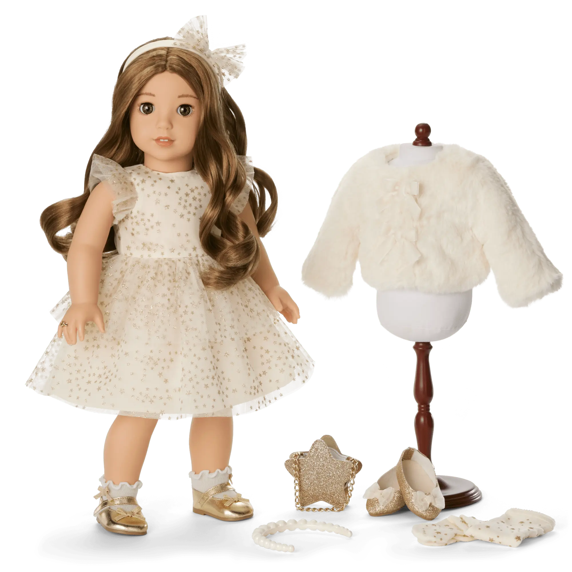 American Girl X Janie And Jack Celebration Dress & Jacket Outfit For 18-Inch Dolls