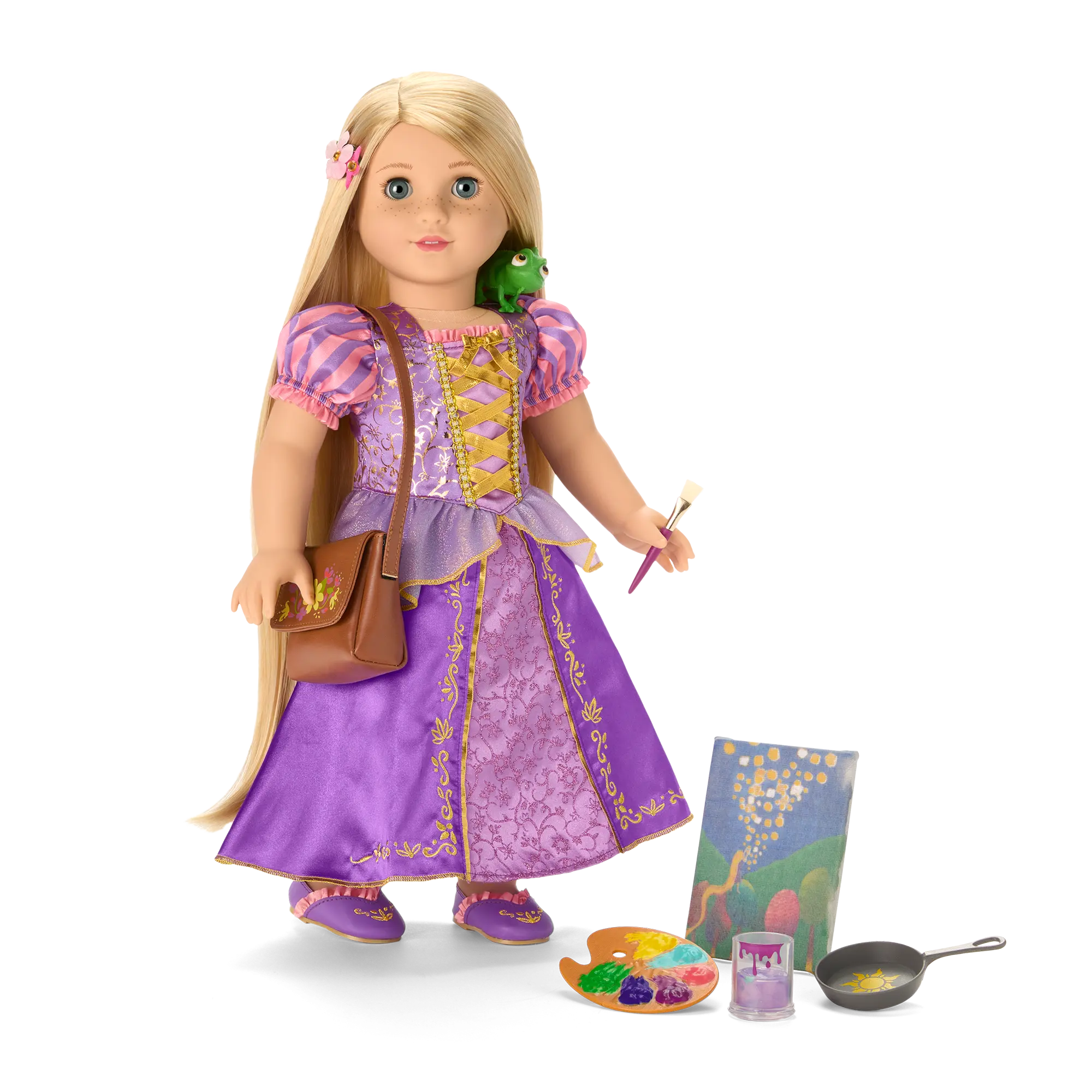 American Girl Disney Princess Rapunzel Painting Accessories & Pascal For 18-Inch Dolls - Image 2
