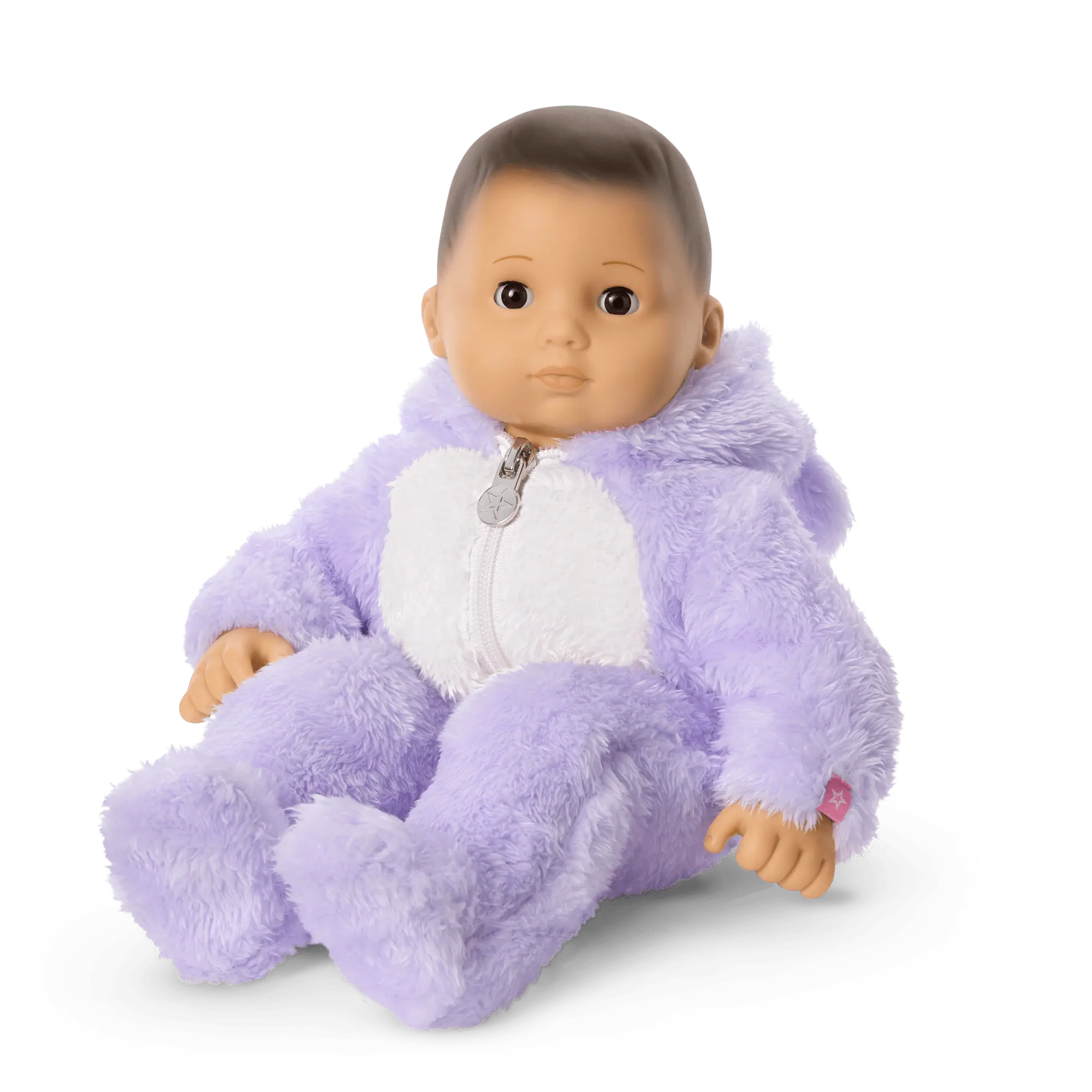Lovable Lavender Bear One-Piece Outfit For Bitty Baby Dolls - Image 3