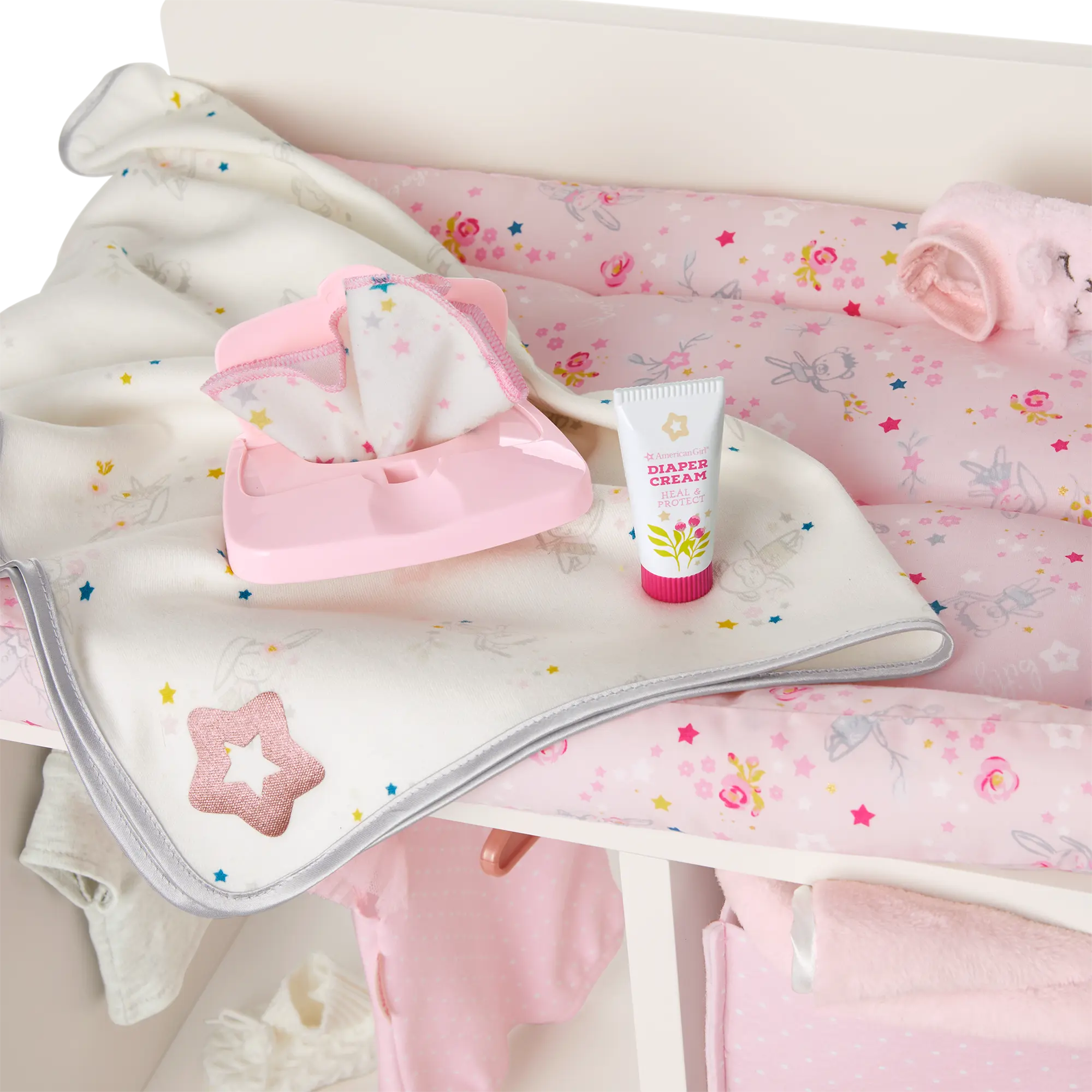 Dots & Blooms Changing Table With Storage - Image 6