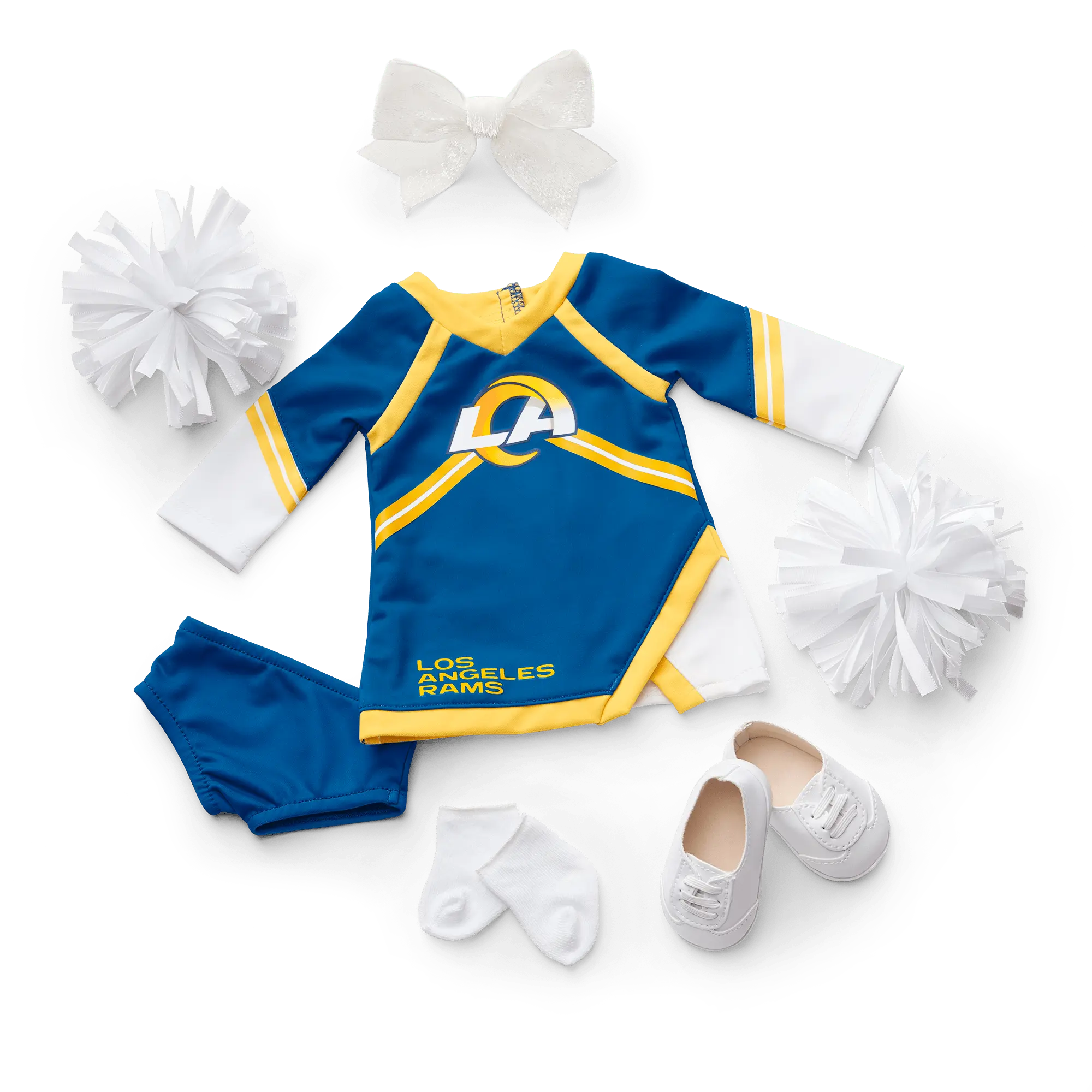 American Girl X Nfl Los Angeles Rams Cheer Uniform For 18-Inch Dolls
