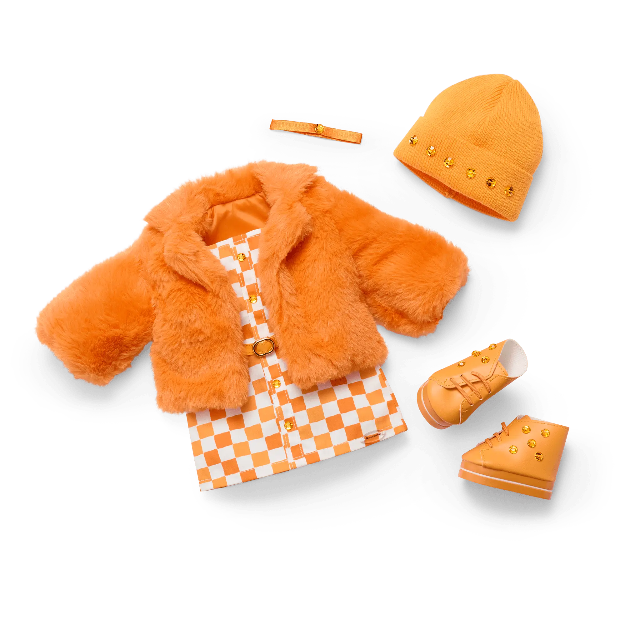November Shimmering Citrine Outfit For 18-Inch Dolls