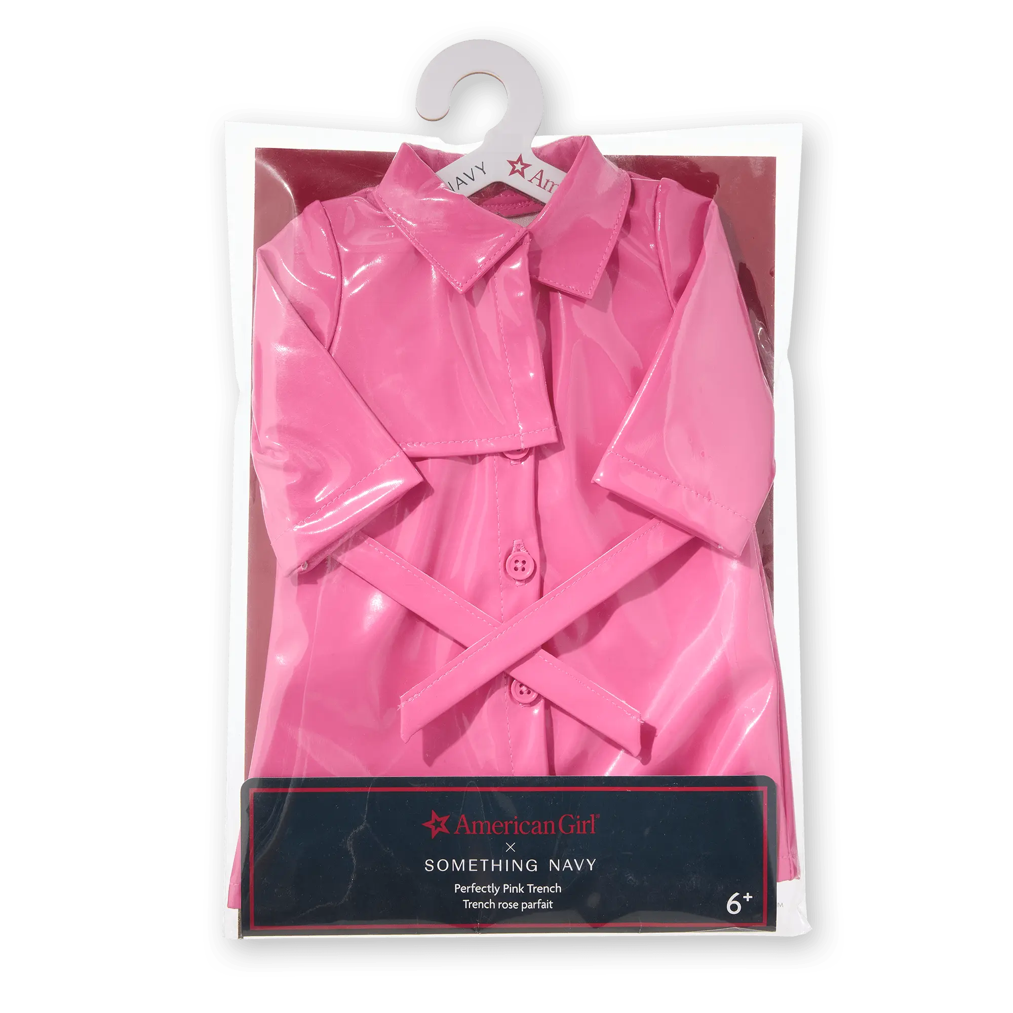 American Girl X Something Navy Perfectly Pink Trench For 18-Inch Dolls - Image 6
