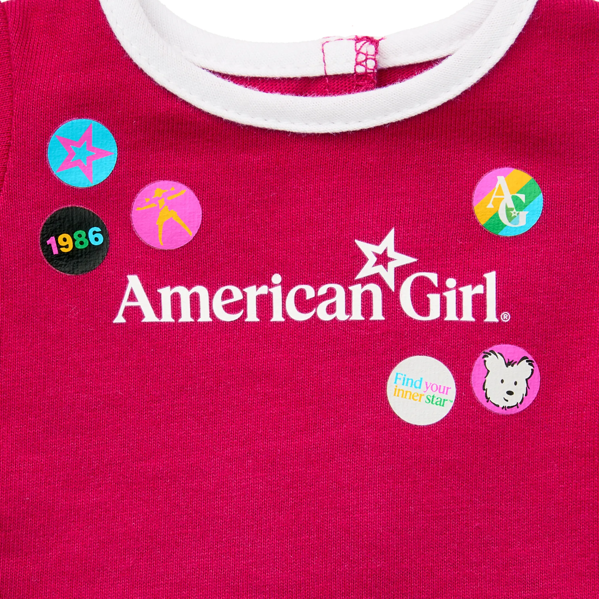Matching Ag Grin Pins Ringer Tee Set For Girls & 18-Inch Dolls - Image 7