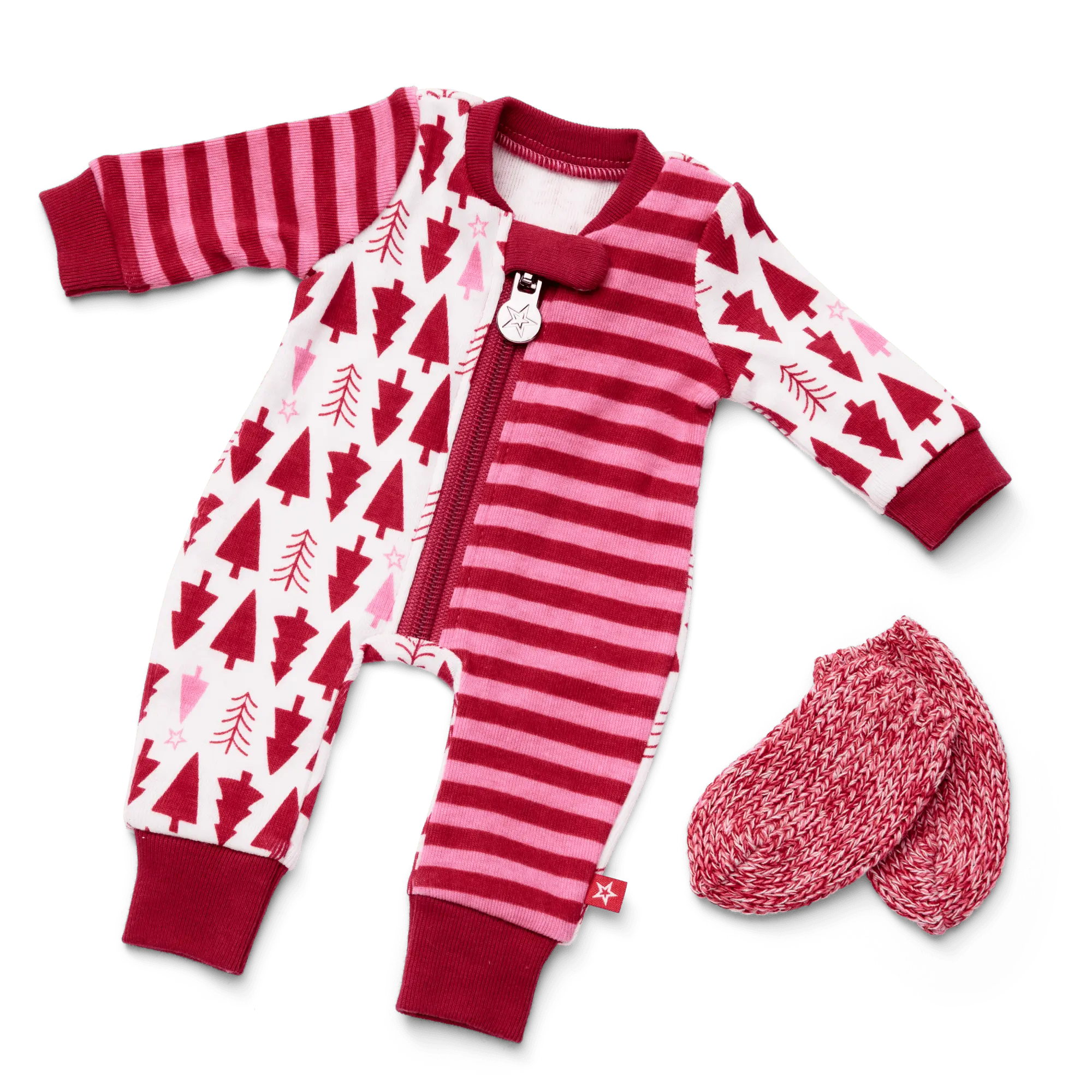 American Girl X Hanna Andersson Holiday Treetops Pajamas For Bitty Baby Dolls