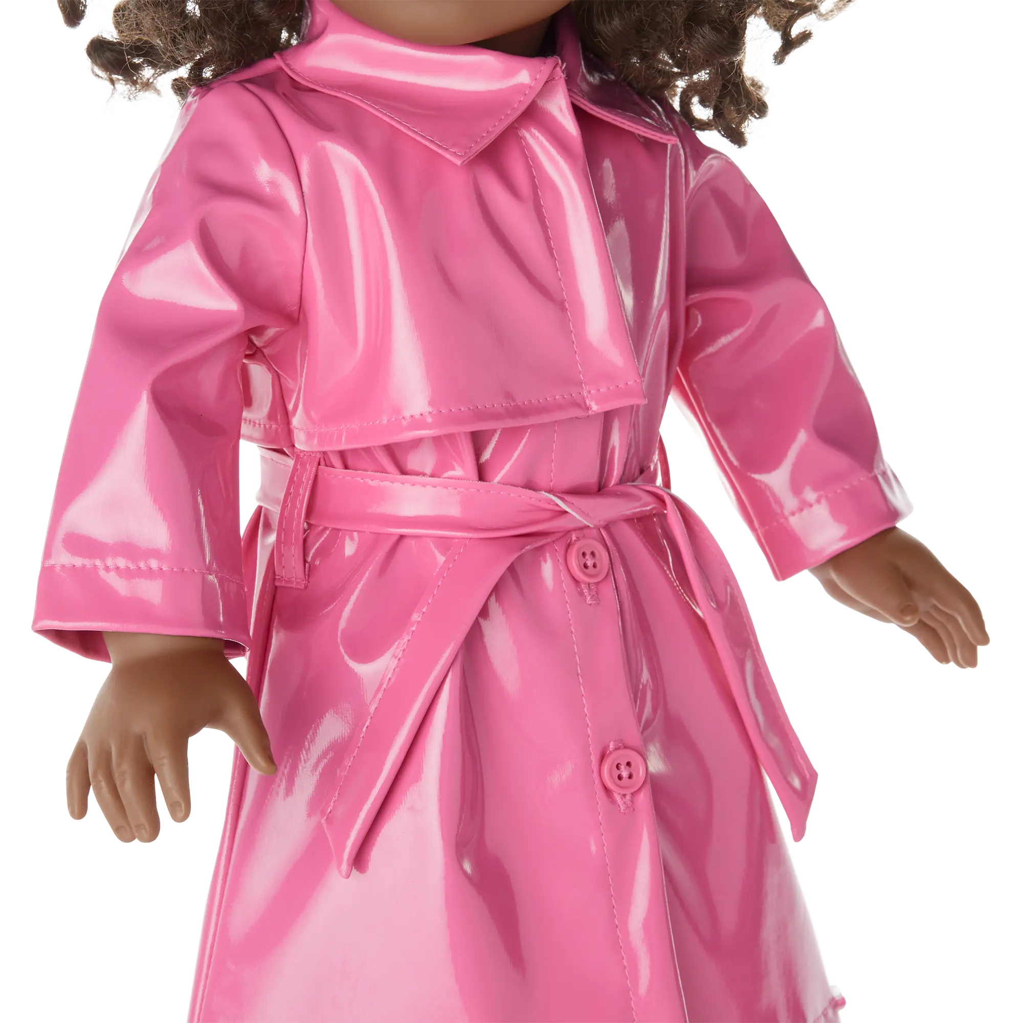 American Girl X Something Navy Perfectly Pink Trench For 18-Inch Dolls - Image 4