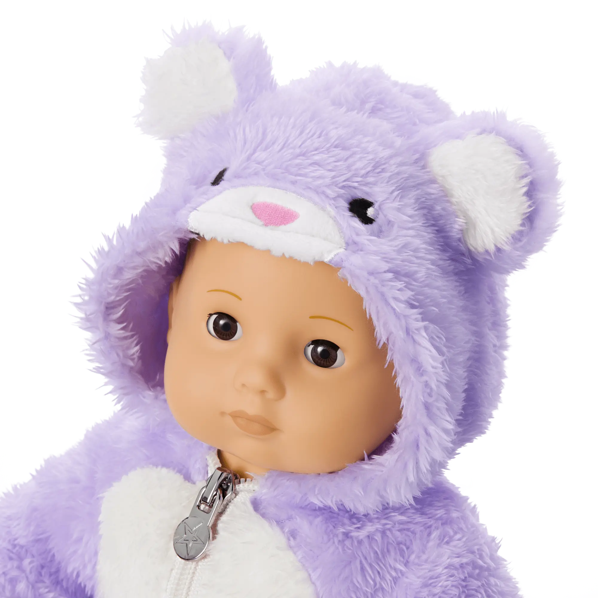Lovable Lavender Bear One-Piece Outfit For Bitty Baby Dolls - Image 5