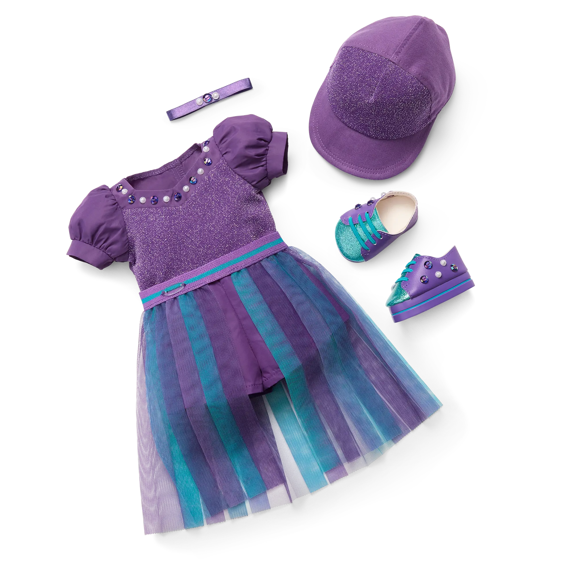 June Exquisite Alexandrite Outfit For 18-Inch Dolls