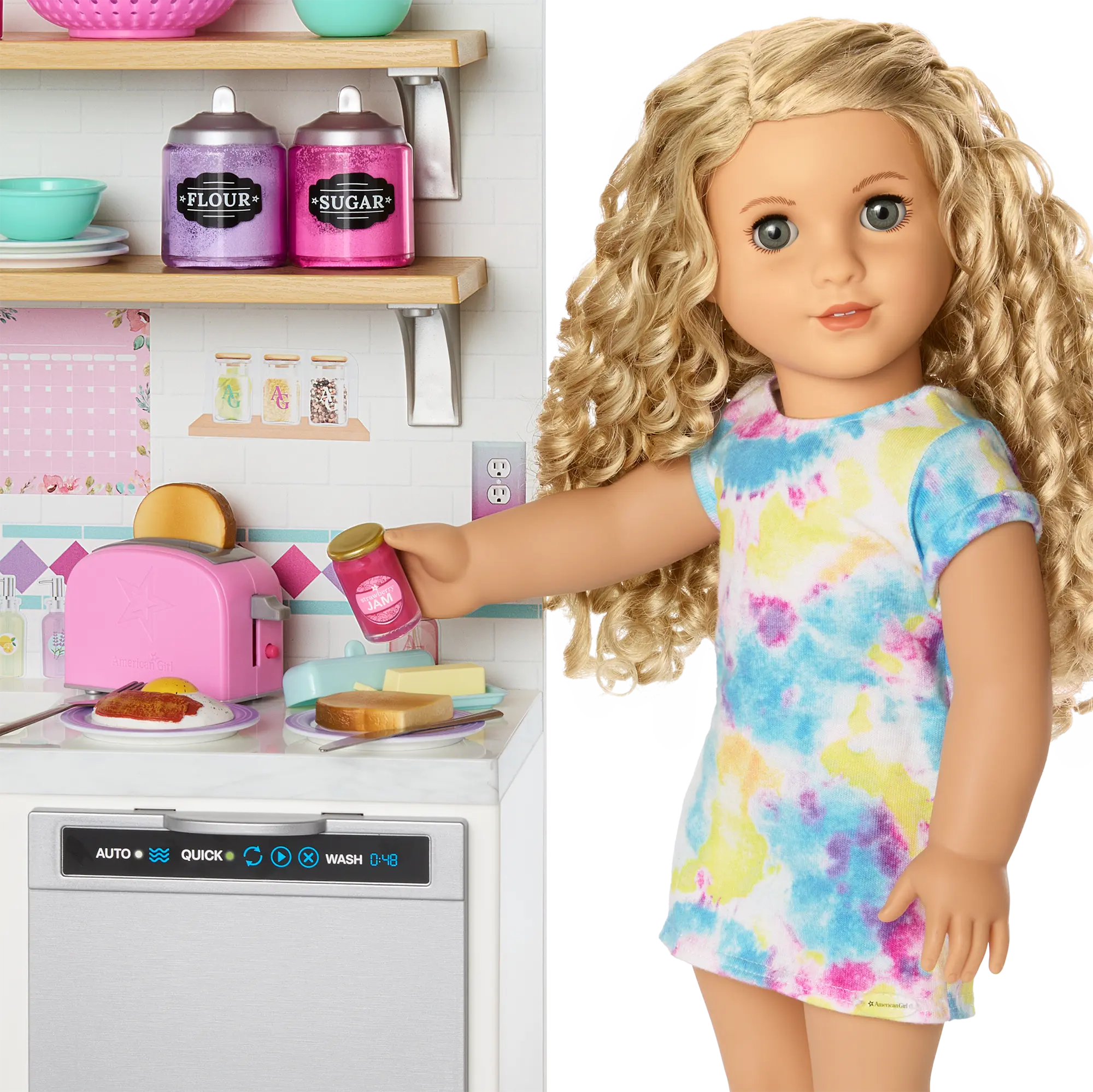 Breakfast For Two Set For 18-Inch Dolls - Image 5