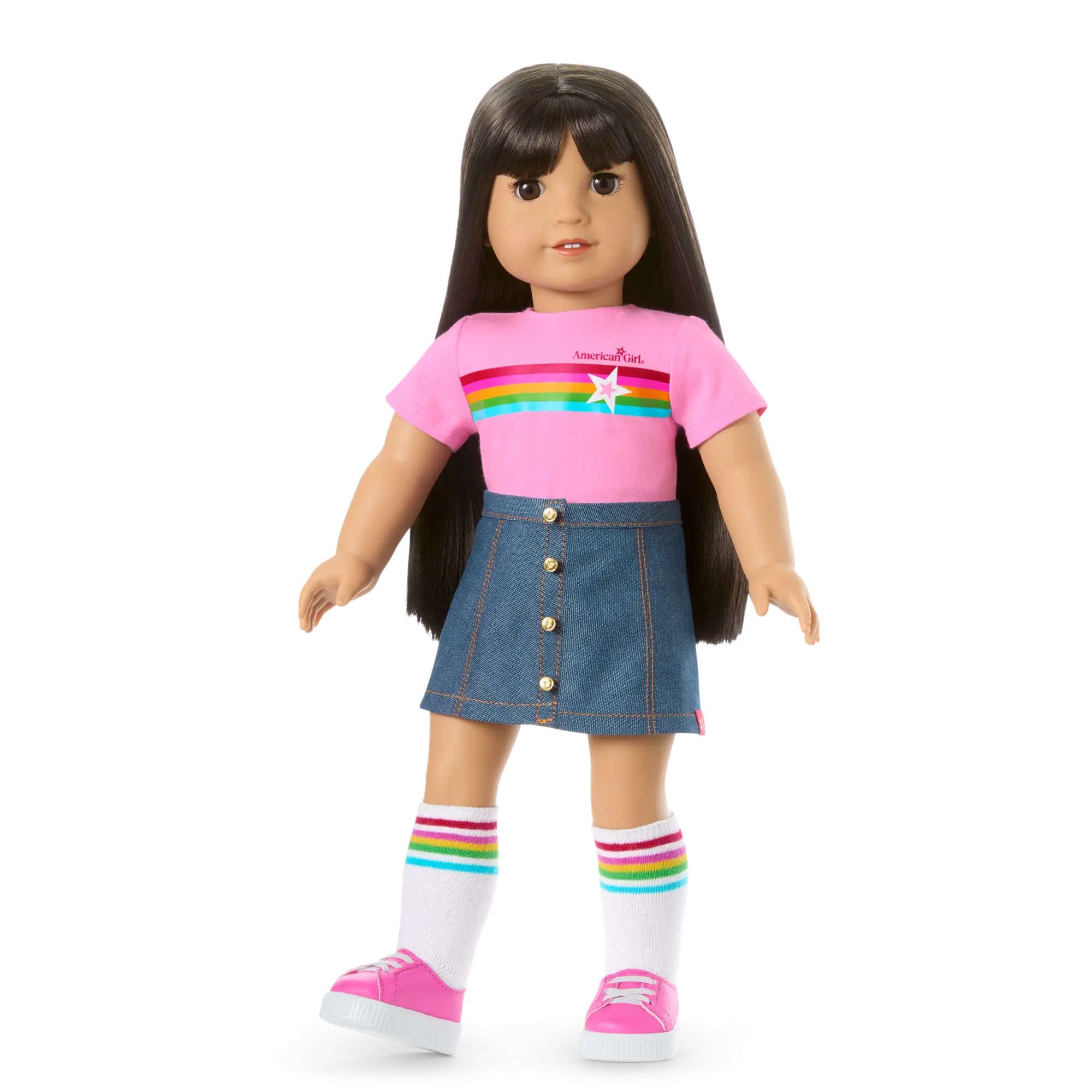 Truly Me 18-Inch Doll #130 With Straight Black-Brown Hair - Image 11
