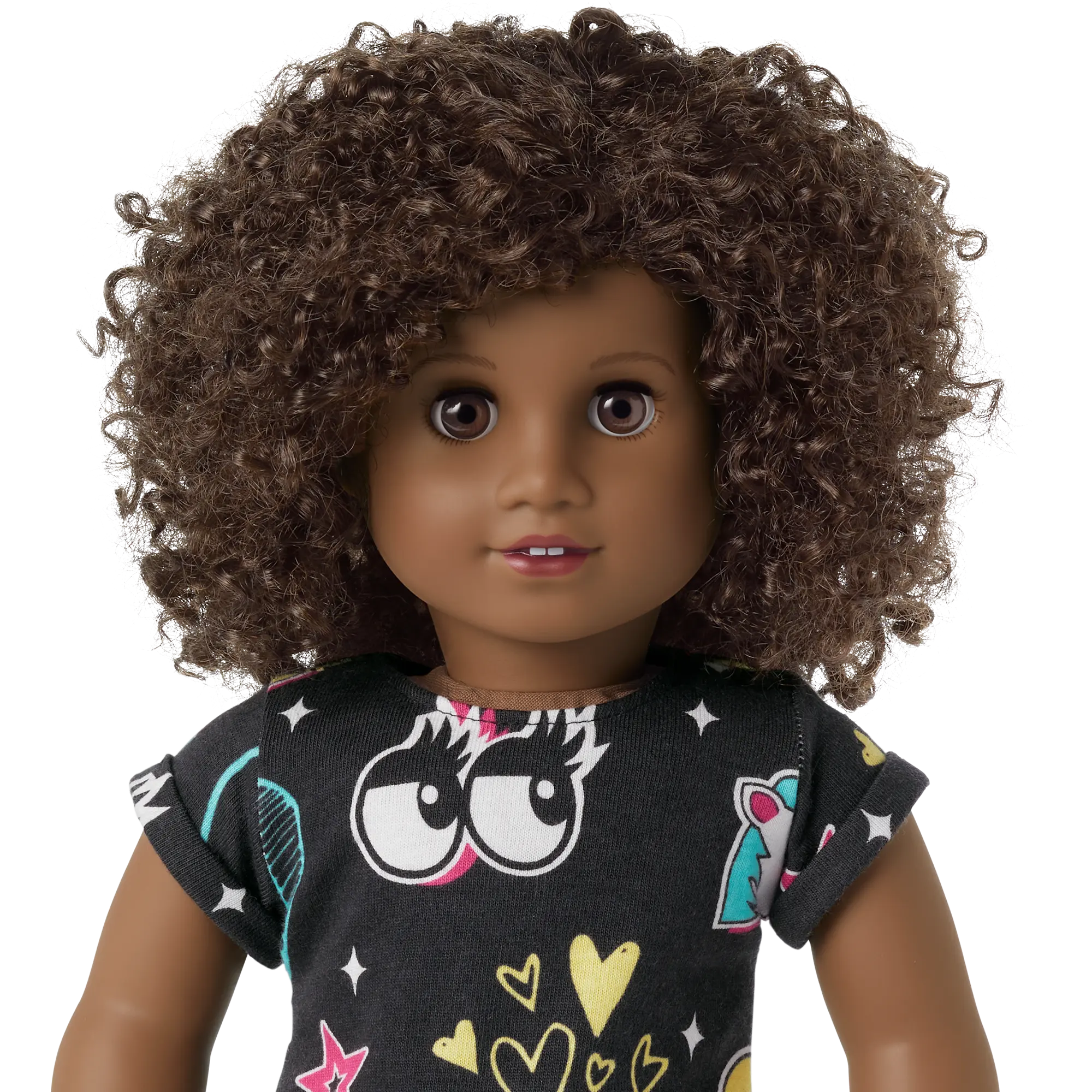 Truly Me 18-Inch Doll #112 With Short Curly Dark-Brown Hair - Image 3