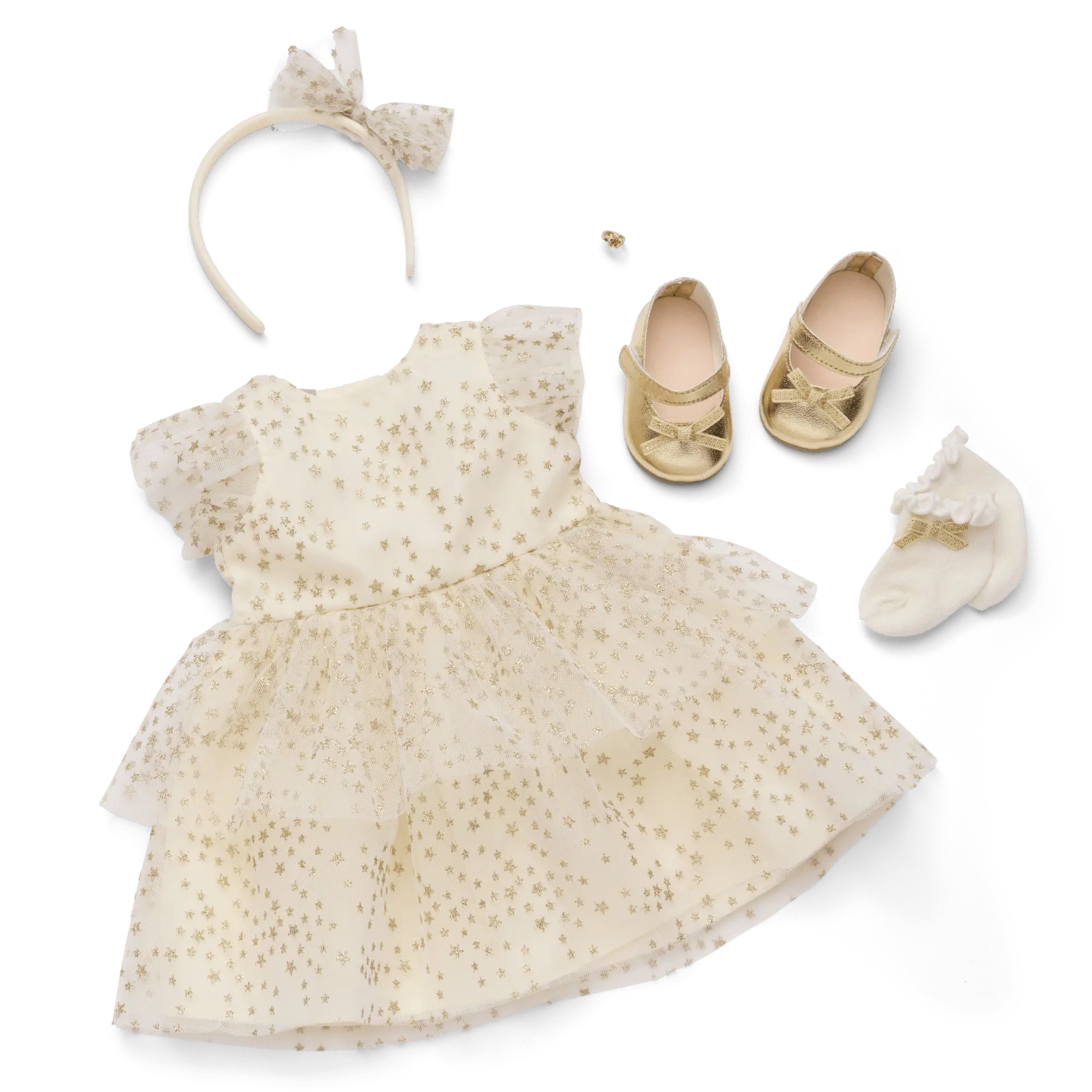 American Girl X Janie And Jack Sparkly Cream Celebration Dress For Girls & 18-Inch Dolls - Image 11