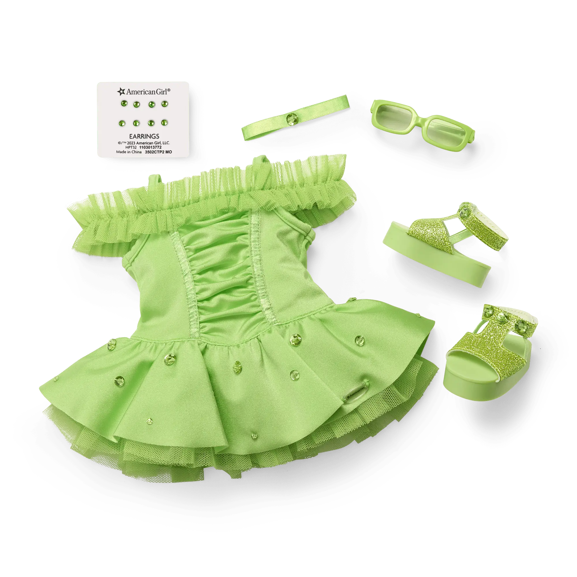 August Phenomenal Peridot Outfit For 18-Inch Dolls