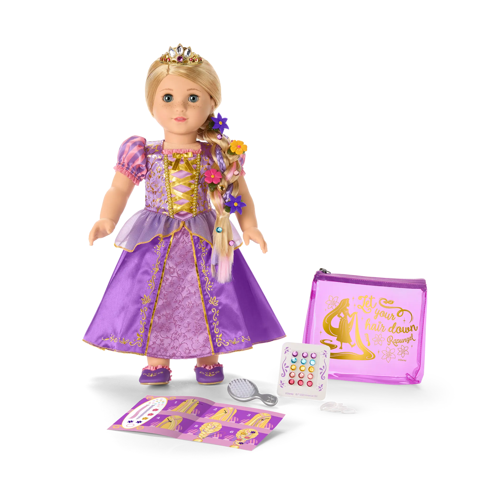 American Girl Disney Princess Rapunzel Hair Accessories For 18-Inch Dolls - Image 2