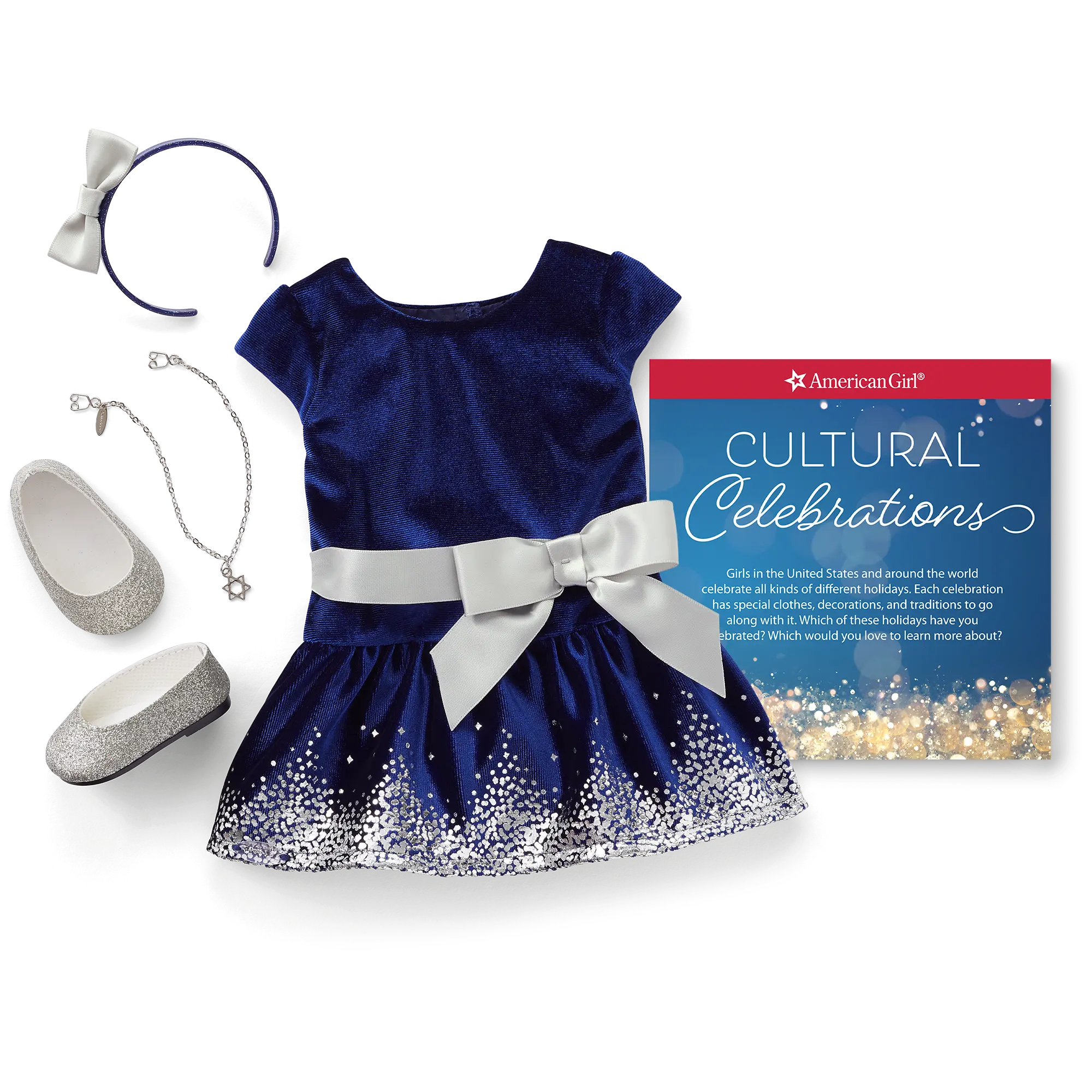 Hanukkah Celebration Outfit For 18-Inch Dolls