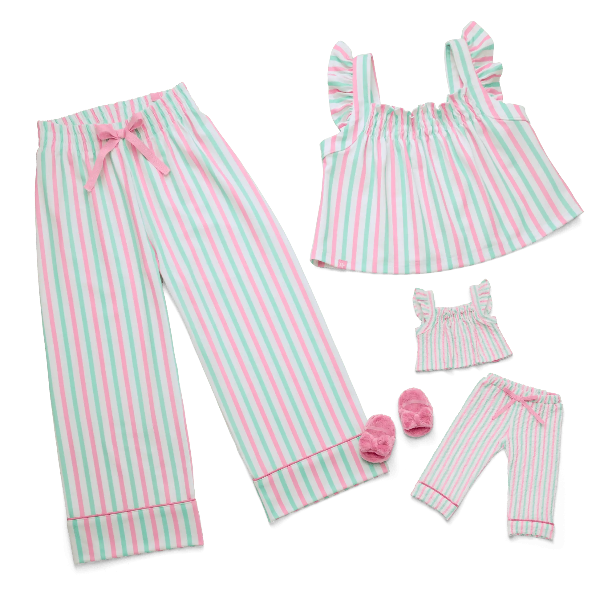 Raquel's Coastal Stripes Pajamas For 18-Inch Dolls (Girl Of The Year 2026) - Image 8
