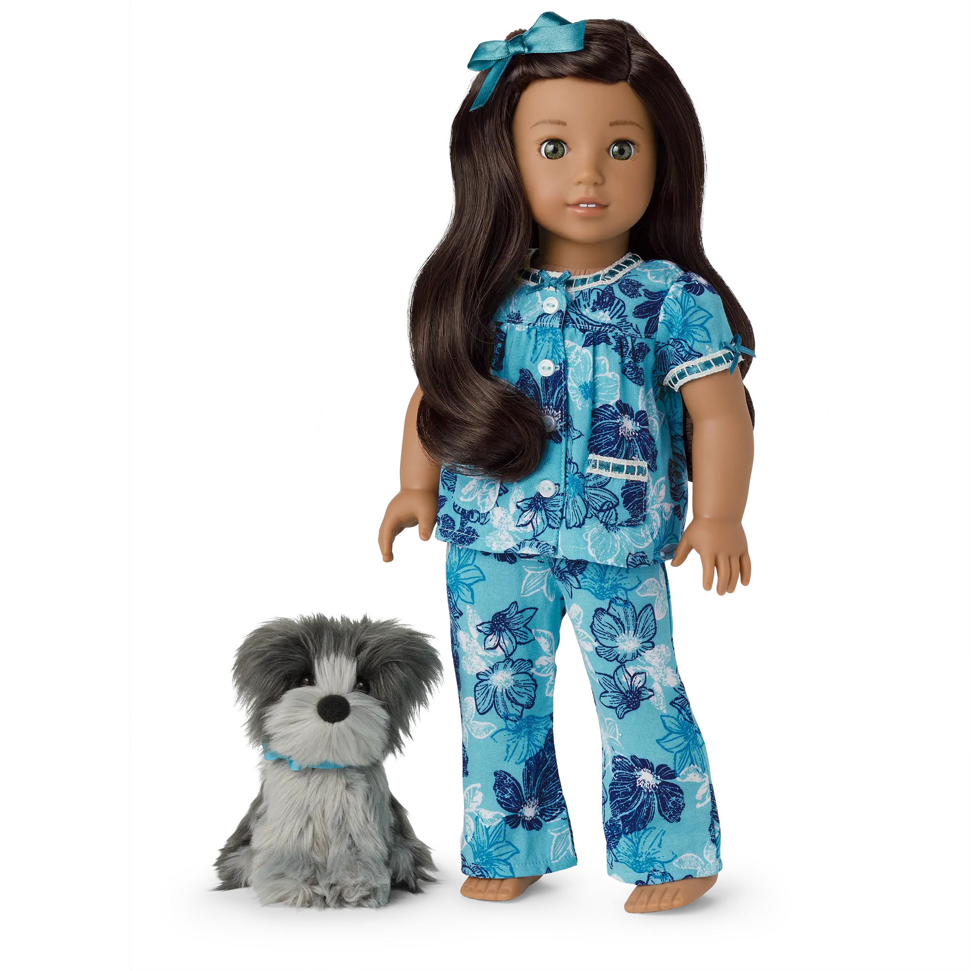 Nanea's Floral Pajamas & Dog (Historical Characters)