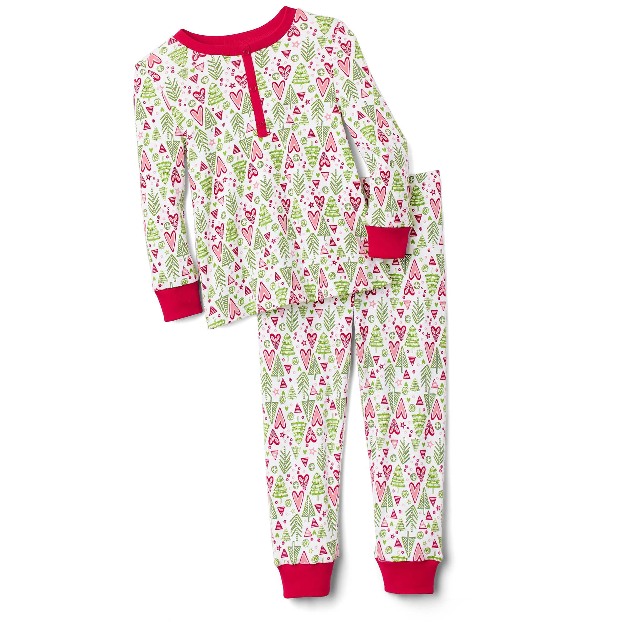 Hearts & Pines Holiday Pjs For Little Girls - Image 2