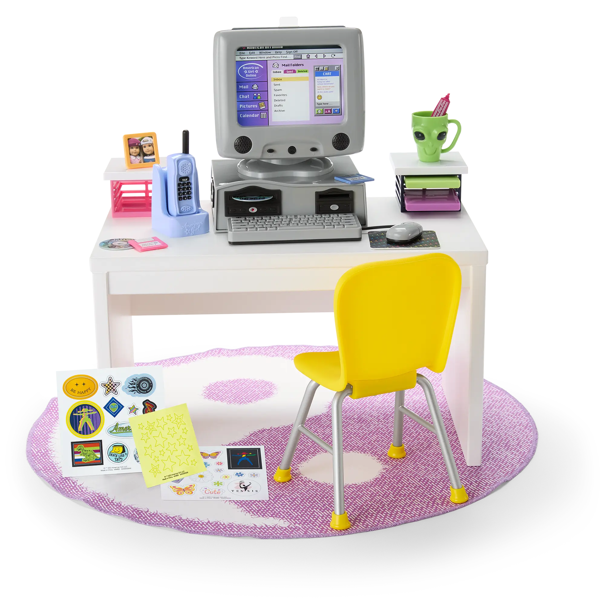 Isabel & Nicki's Computer & Desk Set For 18-Inch Dolls (Historical Characters)