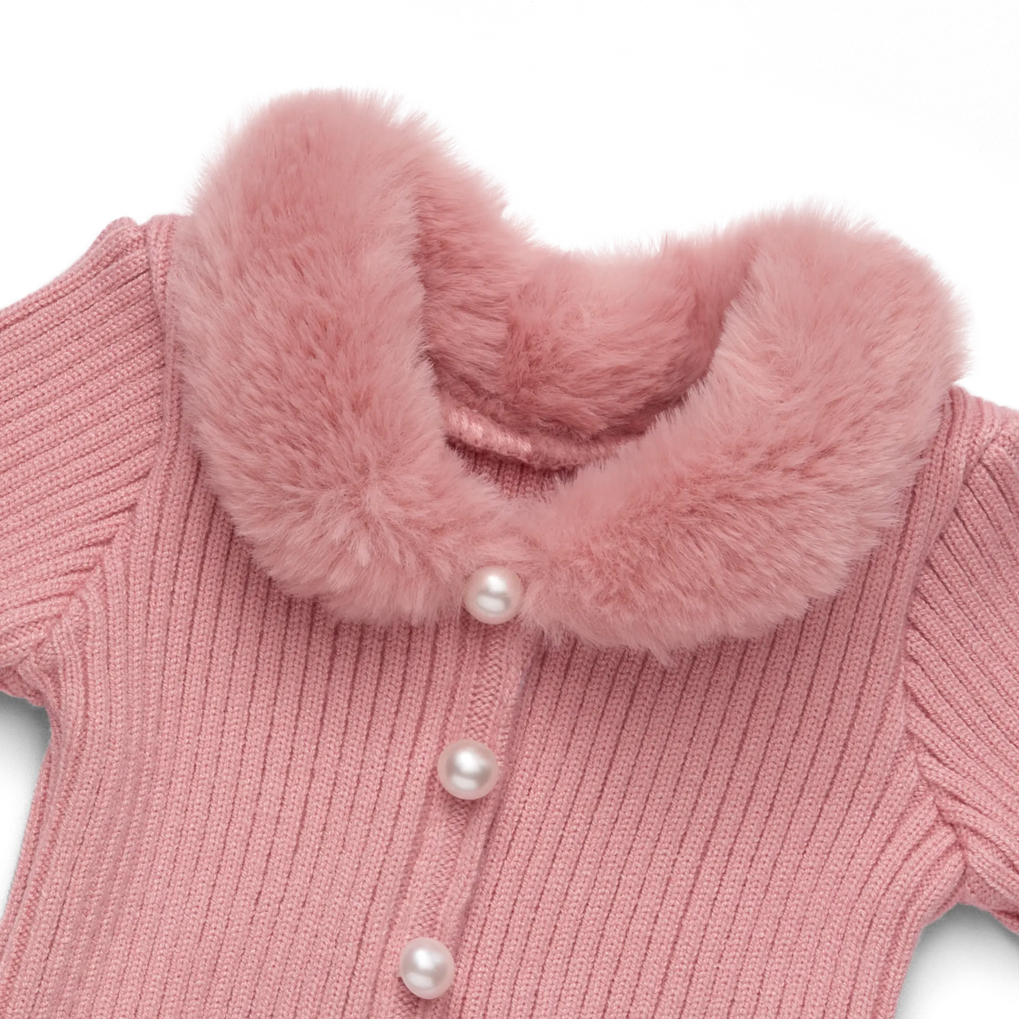 American Girl X Janie And Jack Rosy Ribbed Cardigan For 18-Inch Dolls - Image 3