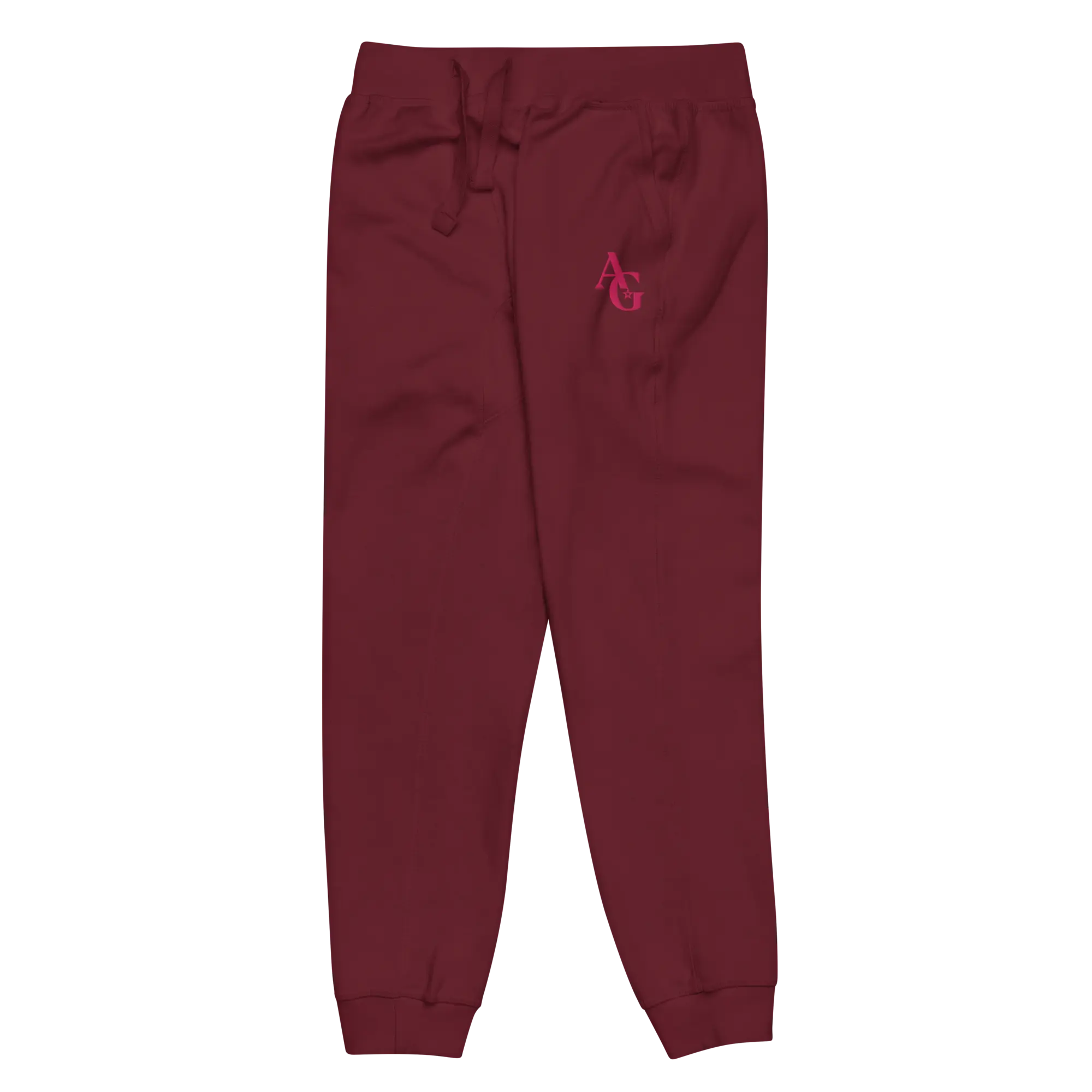 American Girl Burgundy Fleece Sweatpants For Adults - Image 4