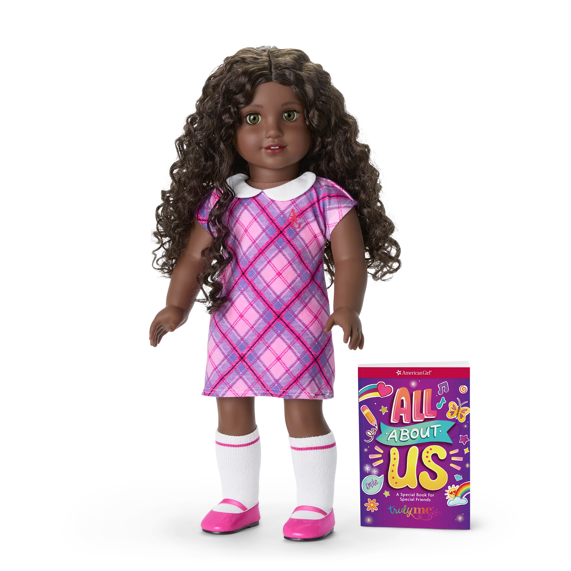 Truly Me 18-Inch Doll #127 With Curly Dark-Brown Hair
