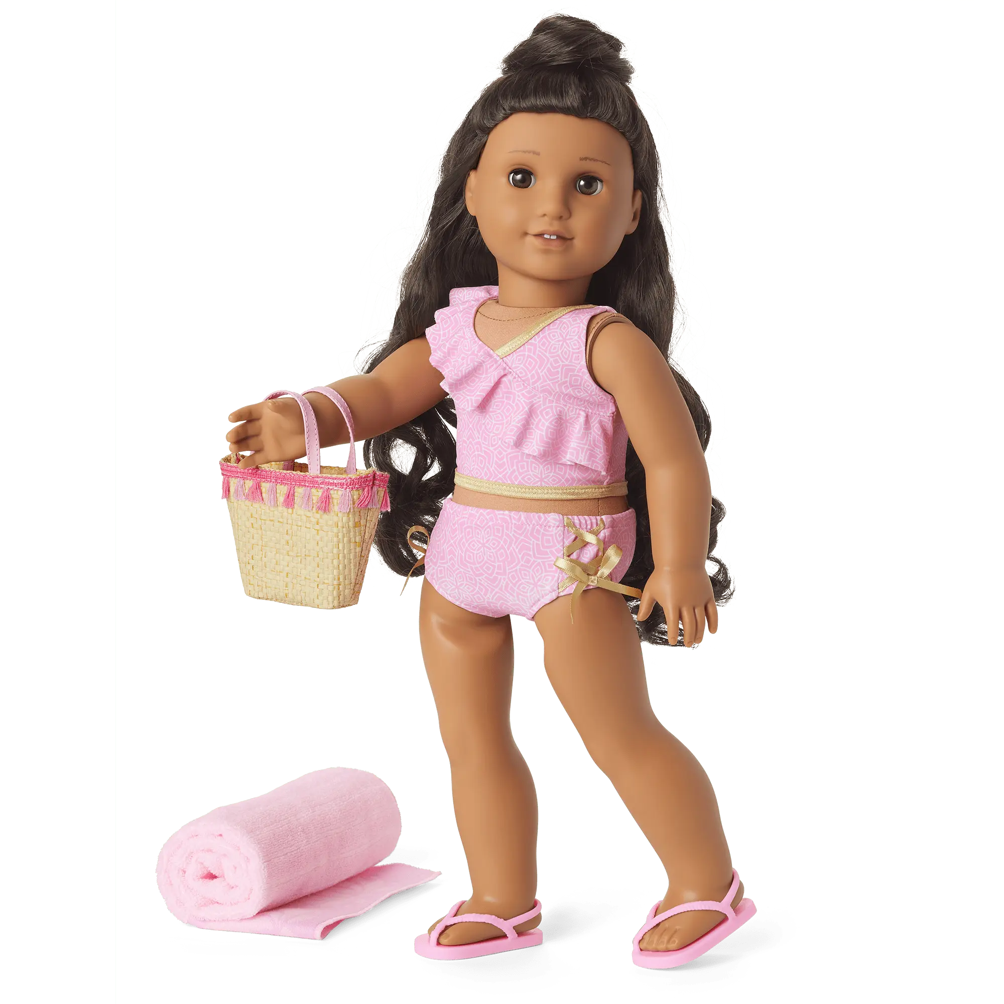 Rosy Resort Swimsuit For 18-Inch Dolls - Image 2