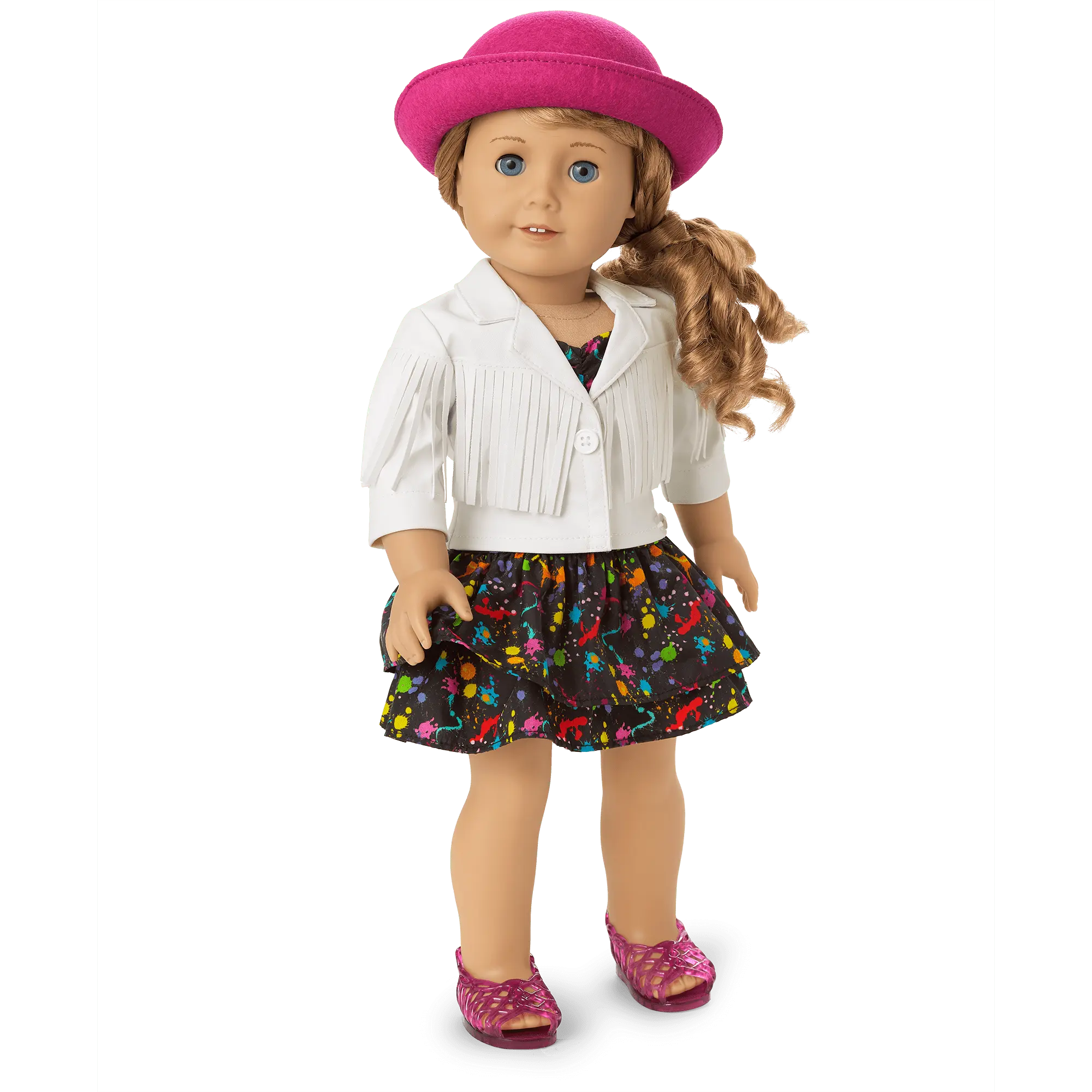 Courtney's White Fringe Jacket For 18-Inch Dolls (Historical Characters) - Image 2
