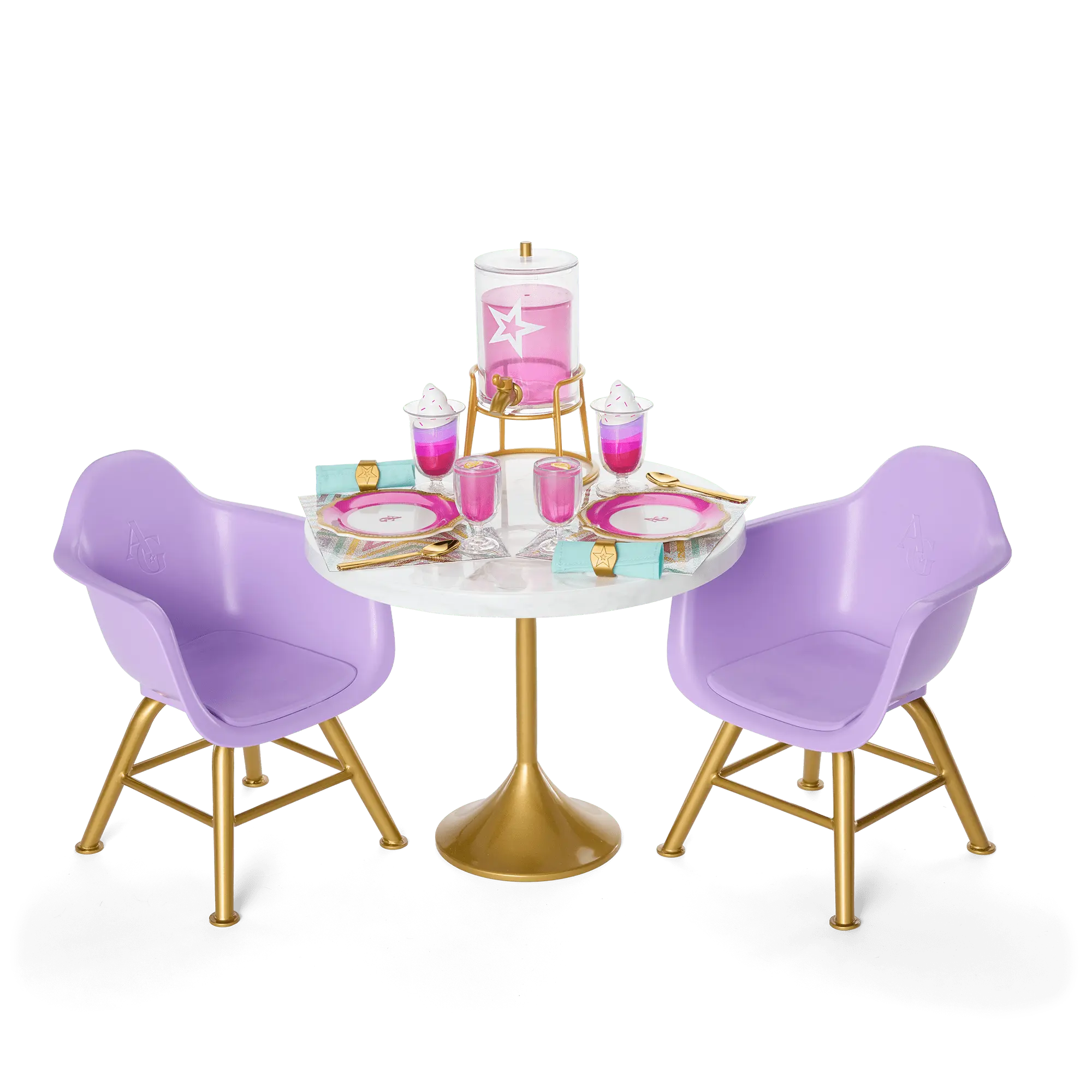 Kitchen Table For Two Set For 18-Inch Dolls