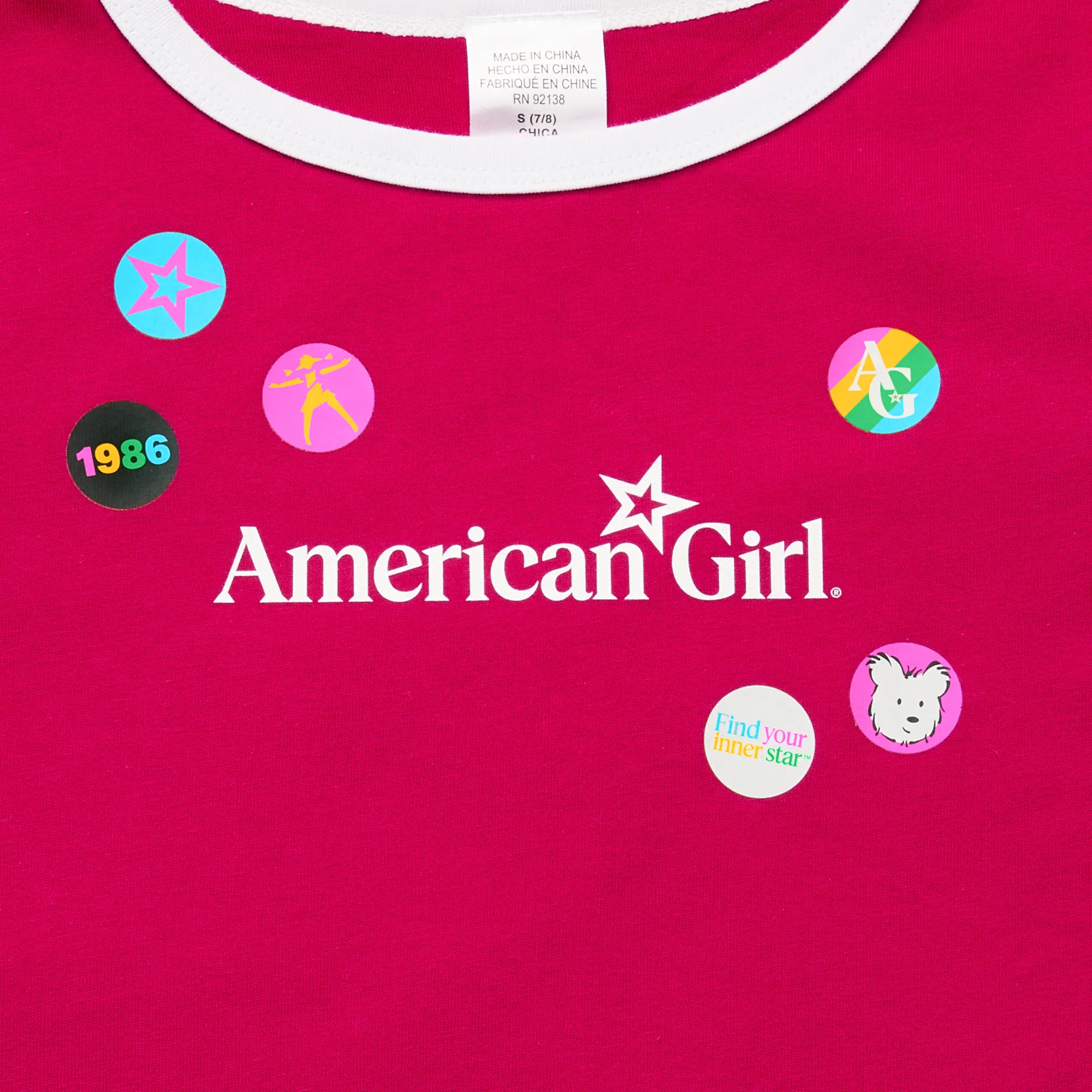 Matching Ag Grin Pins Ringer Tee Set For Girls & 18-Inch Dolls - Image 16