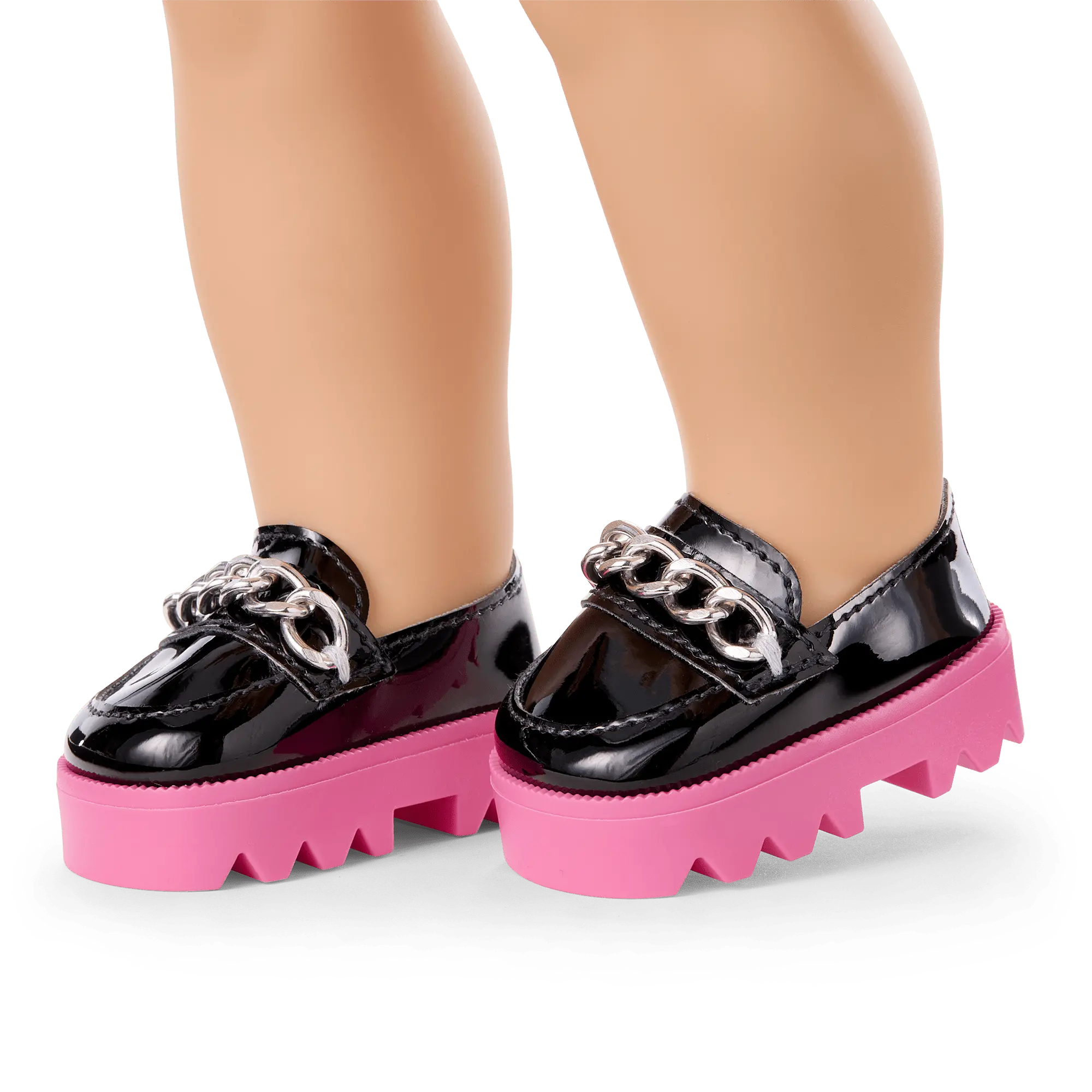 Fuchsia Flair Platform Loafers For 18-Inch Dolls - Image 2