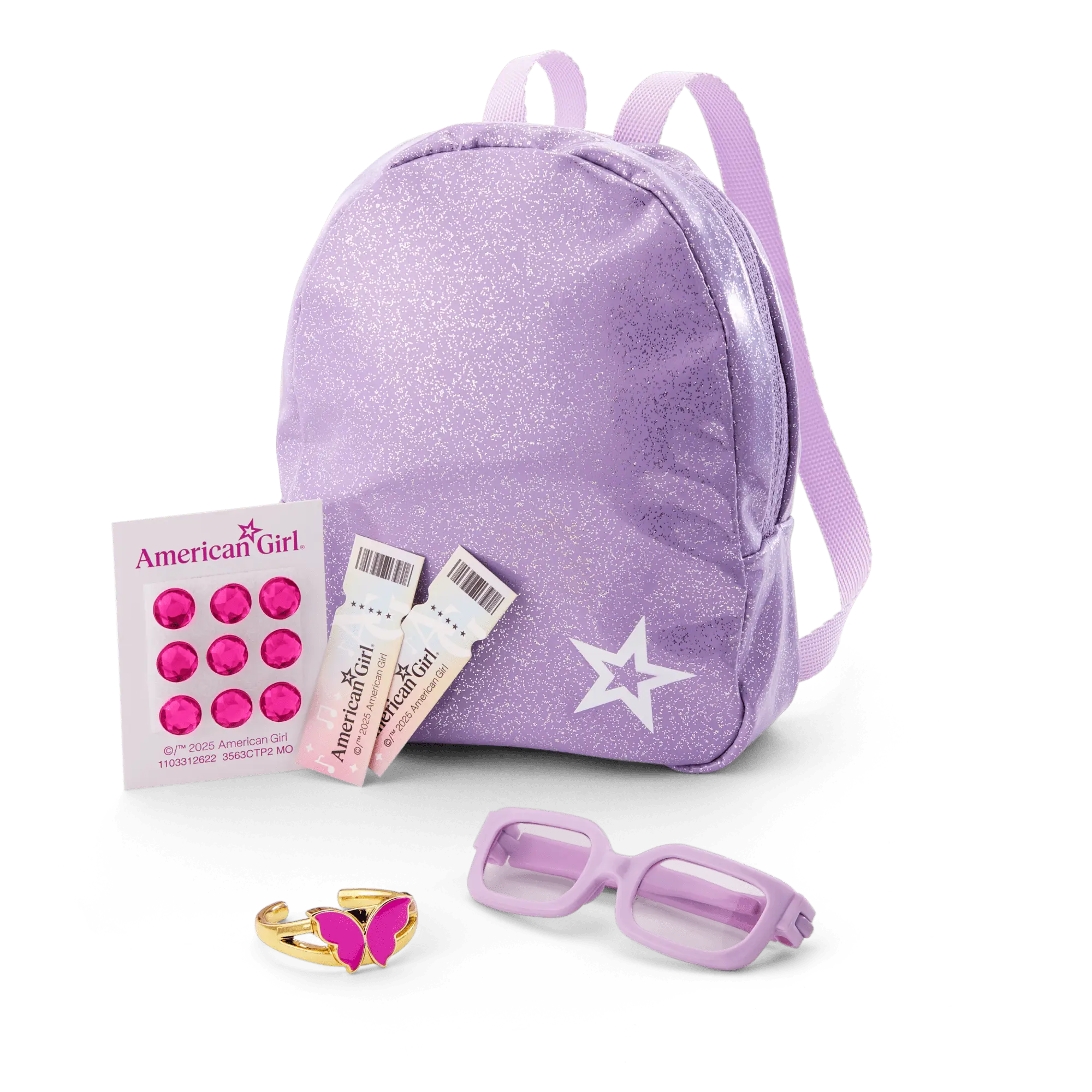 Glam Sparkly Concert Outfit & Colorful Teddy Bear Backpack & Accessory Set Bundle - Image 15