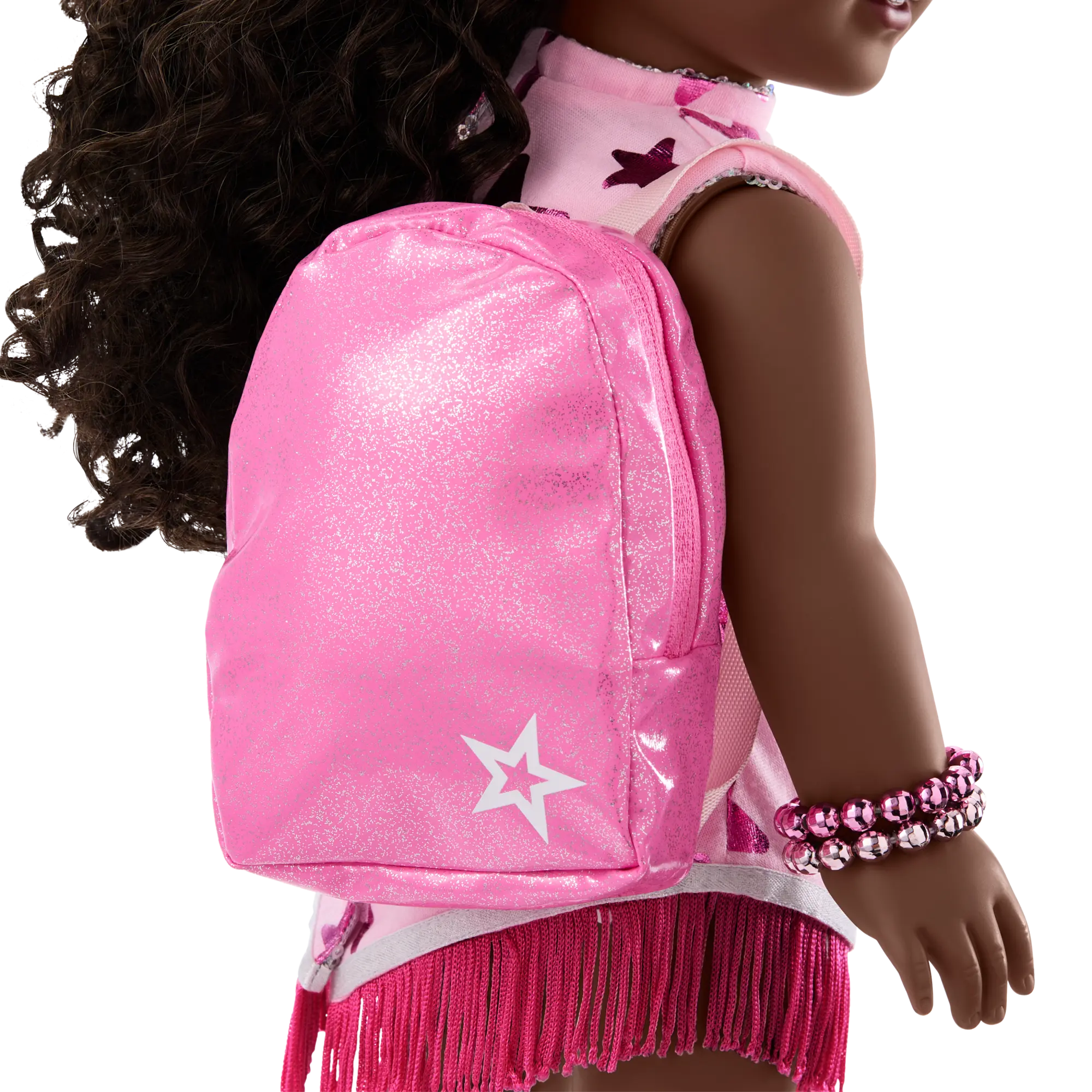 Glam Pink Cowgirl Outfit & Pink Spotted Cow Backpack & Accessory Set Bundle - Image 15