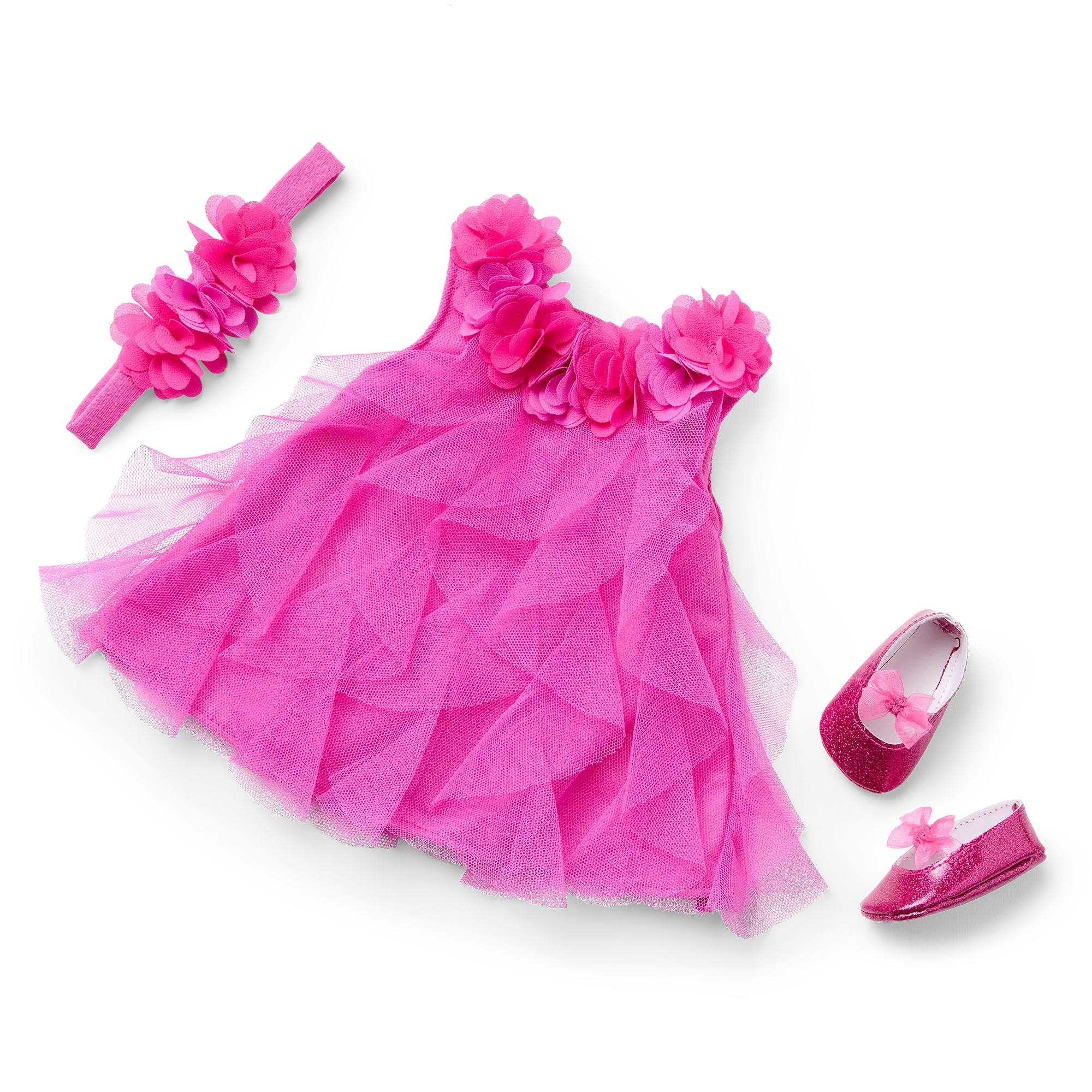 Party-Pink Birthday Outfit For Bitty Baby Dolls