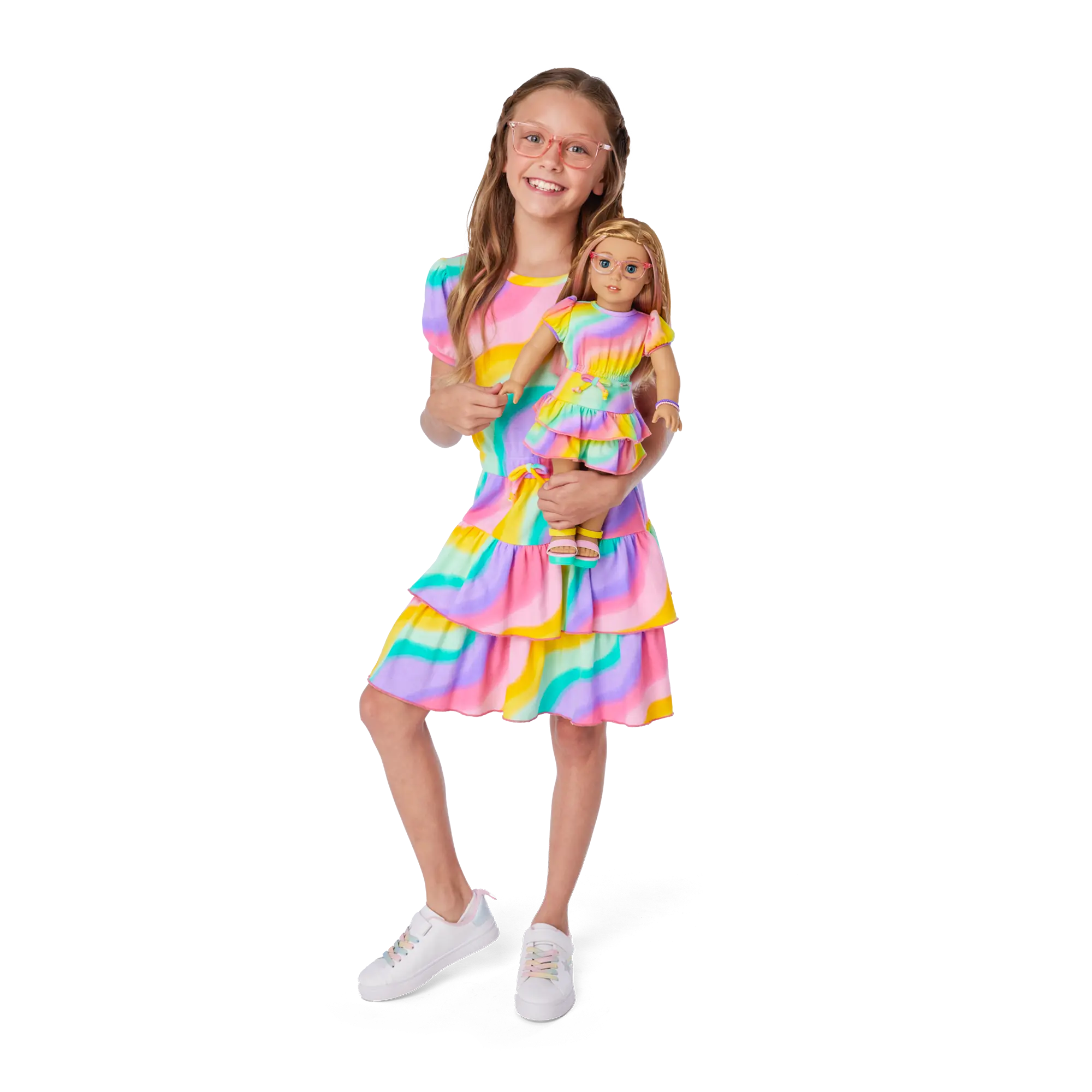 Summer's Rainbow Swirl Dress For Girls & 18-Inch Dolls + Summer Doll (Girl Of The Year 2025)